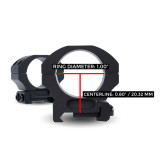 1 inch Precision Picatinny Scope Rings with Level Bubble 1in Scope Rings and Mounts Monstrum