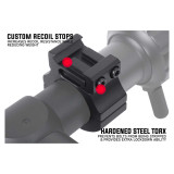 1 inch Precision Picatinny Scope Rings with Level Bubble 1in Scope Rings and Mounts Monstrum
