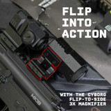 1x20 Cyborg Red Dot Sight and 3x Magnifier Set Optics Monstrum