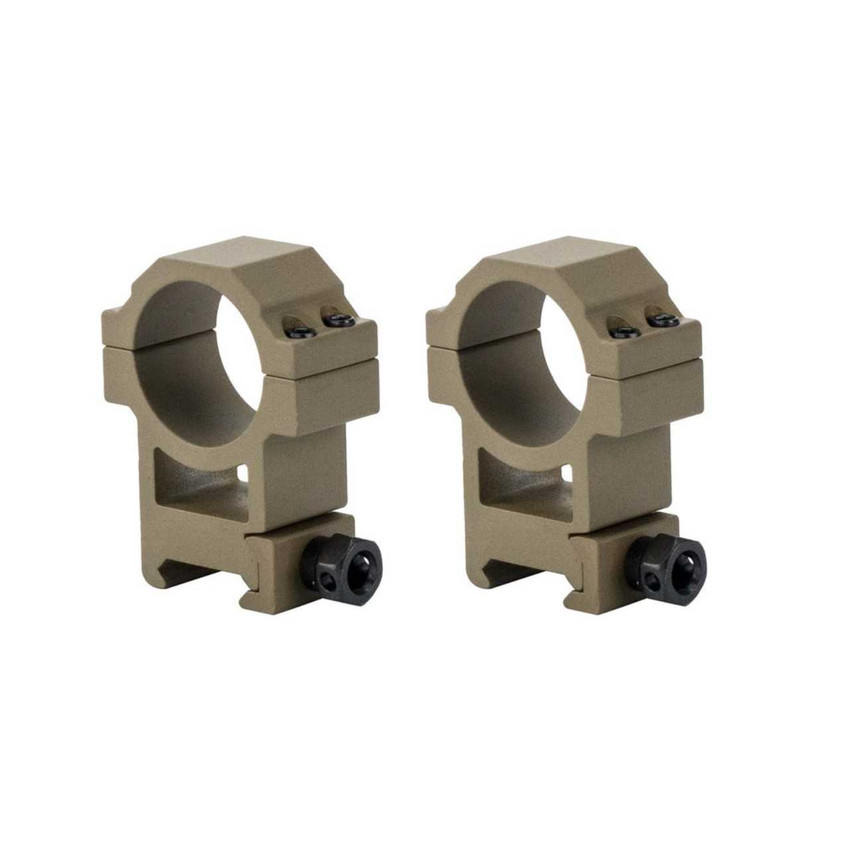 30mm Heavy Duty High Performance Scope Rings | Picatinny Mount | High Profile | Flat Dark Earth Accessories Monstrum