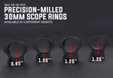 30mm Precision Picatinny V2 Scope Rings 30mm Scope Rings/Mounts Monstrum