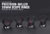 30mm Precision V2 Scope Rings with Level Bubble 30mm Scope Rings/Mounts Monstrum