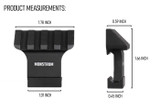 45 Degree Offset 4-Slot Picatinny Rail Mount Red Dot Mounts Monstrum