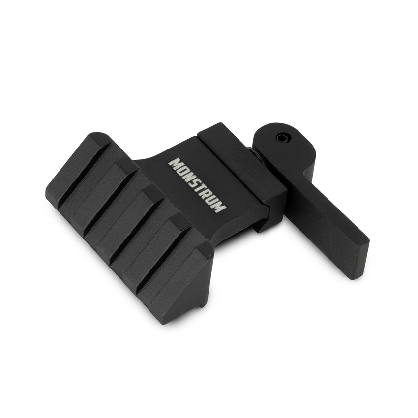 45 Degree Offset 4-Slot Picatinny Rail Mount w/ Quick Release Quad Rails Monstrum