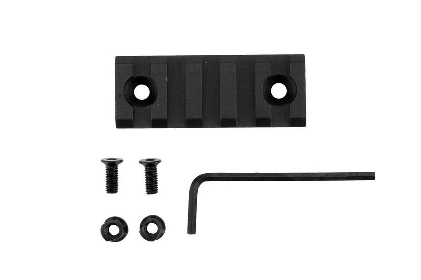 5 Slot/2.2 Inch Picatinny Rail Section for M-LOK | Pack of Two M-LOK Accessories Monstrum