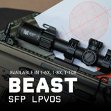 Beast 1-6x24 Second Focal Plane LPVO Series Optics Monstrum