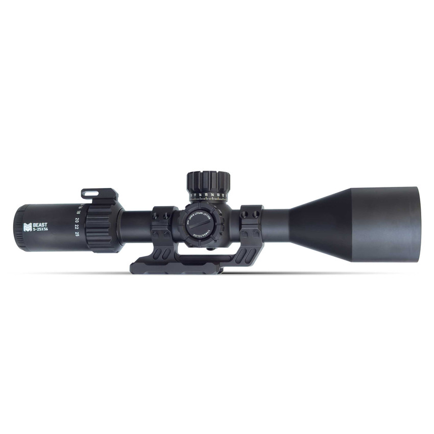 Beast 5-25x56 FFP Scope with Zero Stop & Cantilever Mount Optics Monstrum