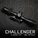 Challenger 3-15x50 FFP Scope with Zero Stop - CM4 - MOA Reticle Optics Monstrum