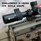 Challenger 3-15x50 FFP Scope with Zero Stop - MM4 - MIL-Dot Reticle Optics Monstrum