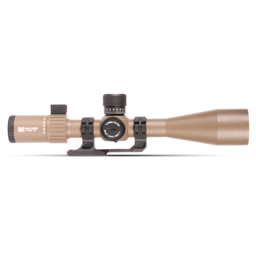 Challenger 6-24x50 FFP Scope with Zero Stop | Flat Dark Earth Optics Monstrum