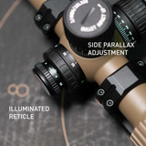 Challenger 6-24x50 FFP Scope with Zero Stop | Flat Dark Earth Optics Monstrum