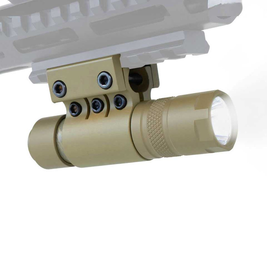 Compact 90 Lumen LED Flashlight - FDE Top Scopes Monstrum