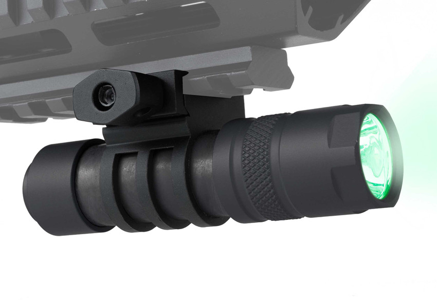 Compact 90 Lumen LED Flashlight - Green Light Top Scopes Monstrum
