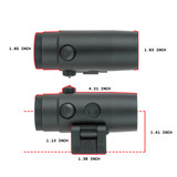 Dynamo 4x Micro Magnifier with Flip-to-Side Mount Optics Monstrum