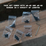 Gunsmithing Screw Set | 6 Sets of Screws, 5 in Each Set | #6-48 and #8-40 in 6mm/8mm/10mm Length Replacement Parts 