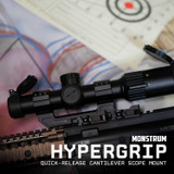 Hypergrip Quick Release Cantilever Scope Mount 30mm Scope Rings/Mounts Monstrum