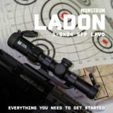 Ladon Series 1-6x24 SFP LPVO w/ Ghost Piggyback Red Dot Optics Monstrum