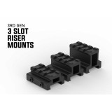 Lockdown Series V3 Lightweight Riser Mount | 3 Slot Mounts Monstrum