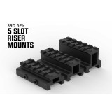 Lockdown Series V3 Lightweight Riser Mount | 5 Slot Mounts Monstrum