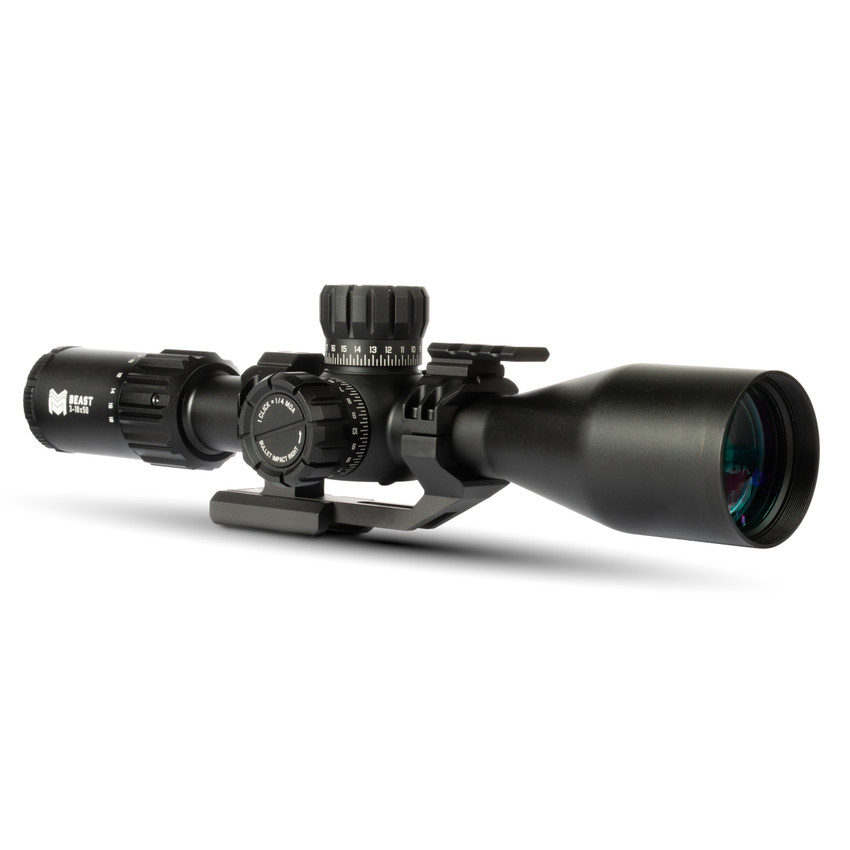 Beast 3-18x50 FFP Scope with Zero Stop | Cantilever Mount