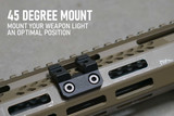 Monstrum M-LOK 45 Degree Offset Scout Light Mount | Compatible with Surefire M300/M600 Series Accessories Monstrum