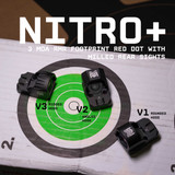 Monstrum Nitro+ Pistol Red Dot w/ 3 MOA Dot | RMR with Rear Backup Sights- V3 Ridged Hood New Arrivals Monstrum