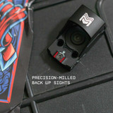 Monstrum Nitro+ Pistol Red Dot w/ 3 MOA Dot | RMSc with Rear Backup Sights- V1 Rounded Hood New Arrivals Monstrum