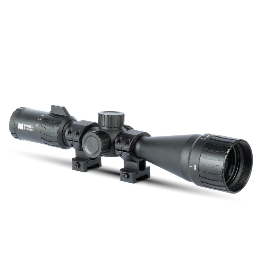 Panzer 4-12x44 SFP MPVO Rifle Scope with Adjustable Objective