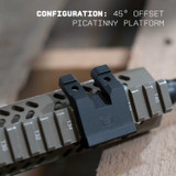 Monstrum Picatinny 45 Degree Offset Scout Light Mount | Compatible with Surefire M300/M600 Series Accessories Monstrum