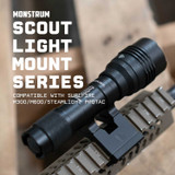 Monstrum Picatinny 45 Degree Offset Scout Light Mount | Compatible with Surefire M300/M600 Series Accessories Monstrum
