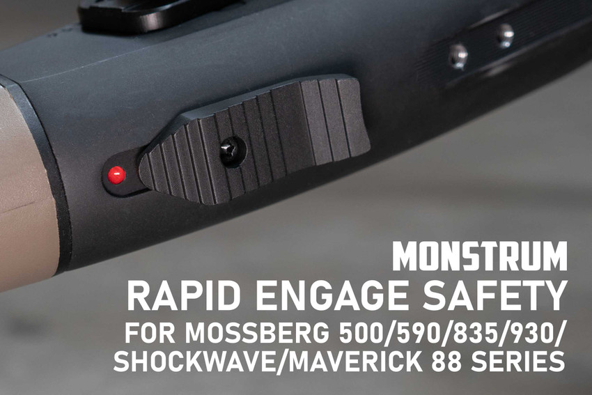 Monstrum Rapid Engagement Safety Switch for Mossberg 500/590/835/930/Shockwave/Maverick 88 Series | V1 Shotgun 