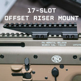 Monstrum Shrapnel Offset Picatinny Riser Mount with Recoil Stop Base Mounts Monstrum