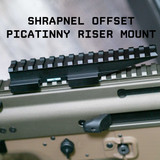 Monstrum Shrapnel Offset Picatinny Riser Mount with Recoil Stop Base Mounts Monstrum