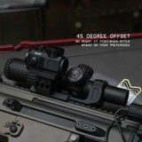 Monstrum Sidewinder Series 30mm Scope Mount with 45 Degree Canted Red Dot Sight Base Red Dot Mounts Monstrum