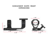 Monstrum Sidewinder Series 30mm Scope Mount with 45 Degree Canted Red Dot Sight Base Red Dot Mounts Monstrum