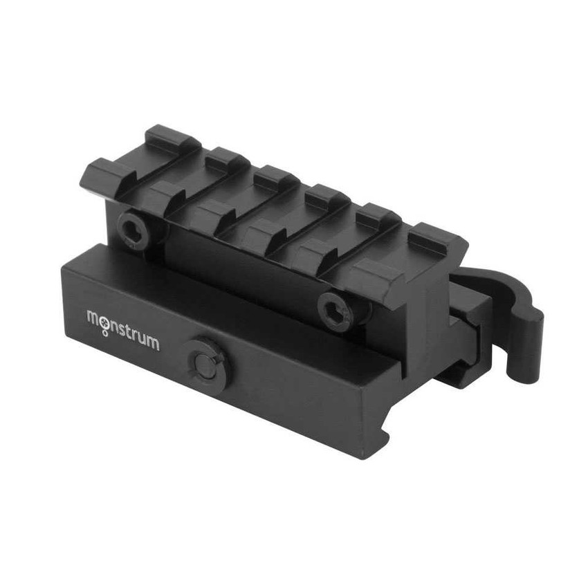 Monstrum Tactical Lockdown Series Adjustable Height Riser Mount with Quick Release | 5 Slot/2.5 inch Accessories Monstrum