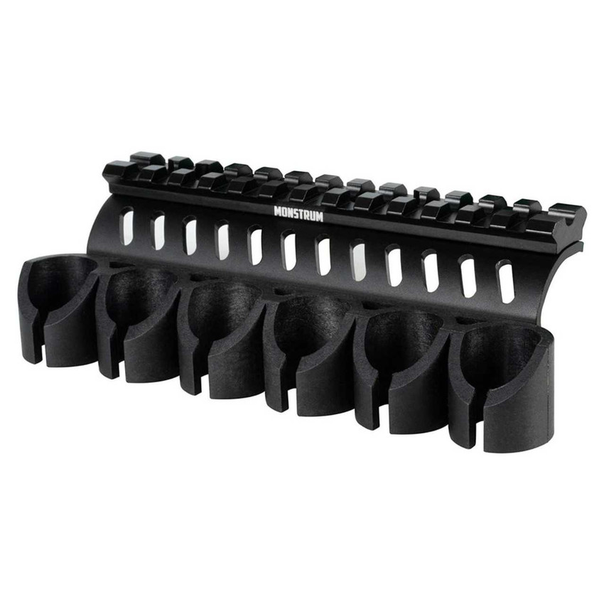 Mossberg 20-Gauge Shell Carrier with Picatinny Rail Mount - 500/590/Shockwave New Items Monstrum