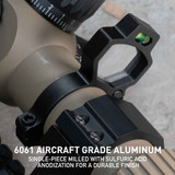 Next Level Series Scope Turret Magnifying Glass w/ Level Bubble 30mm Scope Rings/Mounts Monstrum