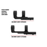 Offset Adjustable Length Scope Mount - 1 inch 30mm Scope Rings/Mounts Monstrum