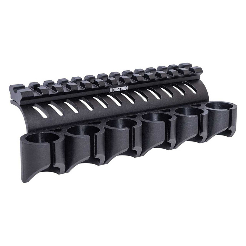 Remington 870 12-Gauge Shotgun Shell Carrier with Picatinny Rail Mount Remington Accessories Monstrum