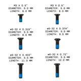 RMR to Glock 17/19/26/34 MOS Red Dot Screw Pack | Includes #6-32 and M3 Screws Replacement Parts 