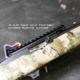 Ruger 10/22 Extended 14 Slot Picatinny Rail Mount w/ Level Bubble Ruger Accessories Monstrum