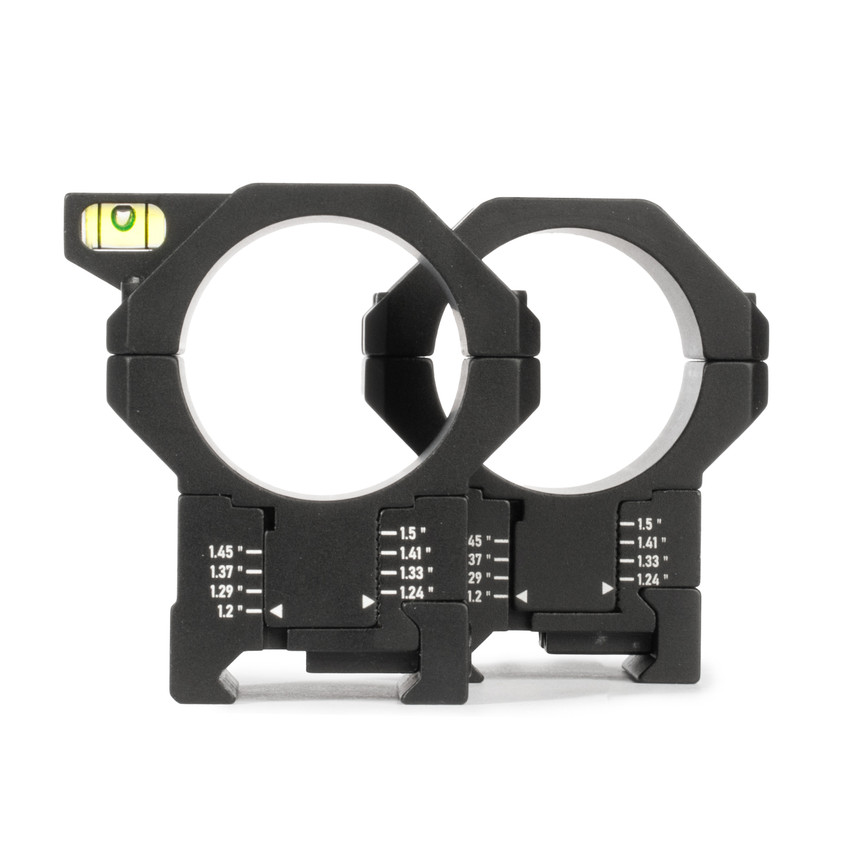Deadlock Adjustable Height Scope Rings with Anti-Cant Level Bubble | 30 mm Diameter