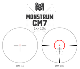 Monstrum Terminator 1-10x First Focal Plane FFP LPVO Scope