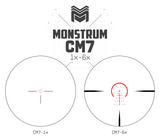 Monstrum Terminator 1-6x First Focal Plane FFP LPVO Scope
