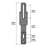 Grimlock Universal Red Dot Mount | Compatible with Drilled and Tapped Mossberg/Remington/Winchester/Weaver 93 Pattern Shotgun Models Ruger Accessories Monstrum Dimensions
